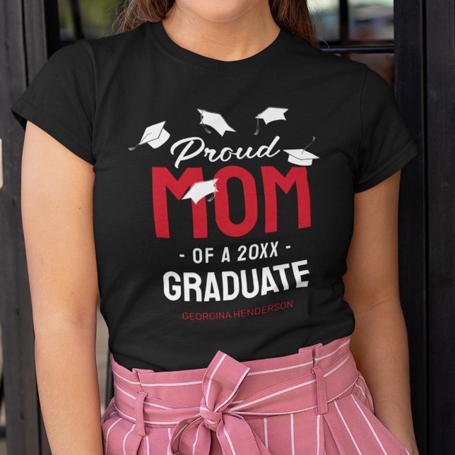 Camiseta Black Red Orud Mom 2025 Graduado (Subido por el creador)