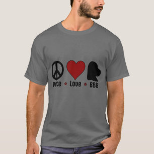 Camiseta Black Red Peace Love BBG T-Shirt
