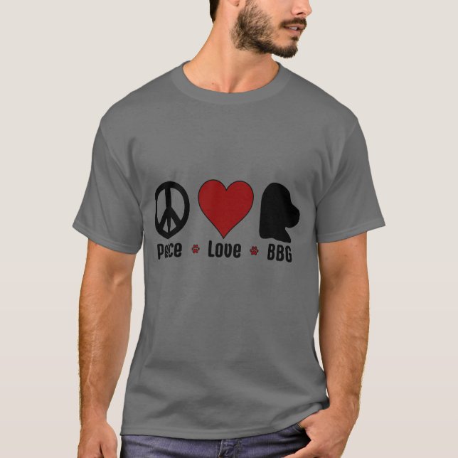 Camiseta Black Red Peace Love BBG T-Shirt (Anverso)