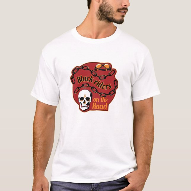 Camiseta Black Riders Red Skull Road Tee (Anverso)