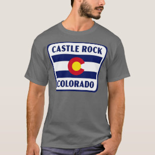Camiseta Black Rock Colorado Bandera Retro Badge White