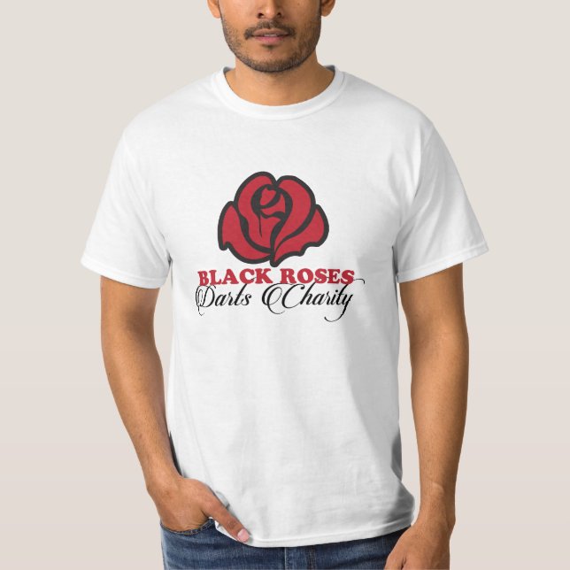 Camiseta Black Roses Darts Charity T-shirt (Anverso)