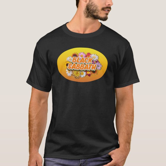 Camiseta Black Sabbath Floral (Anverso)