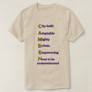Camiseta BLACK SHADOW Motivacional Unisex Morado Dorado 