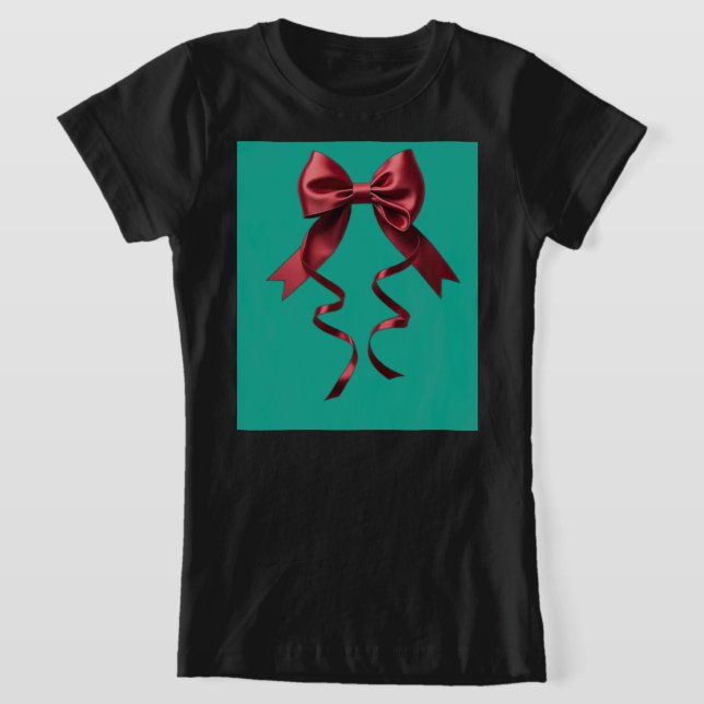 Camiseta Black shirt with green bow (Distribución)