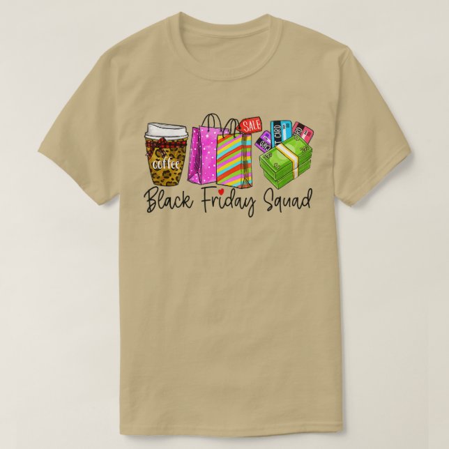 Camiseta Black Shopping Friday Squad Shopping Team Spirt De (Diseño del anverso)