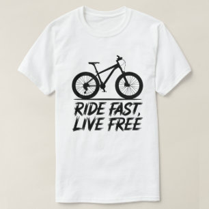 Camiseta Black Silhouette Mountain Bike Adventure Art