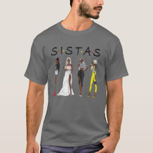 Camiseta Black SISTAS Reina Afro Mujeres Premio Americano