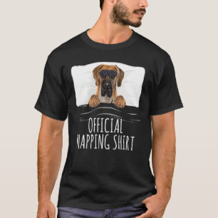 Camiseta Black Sleep Mask Brown Great Dane Official Napping