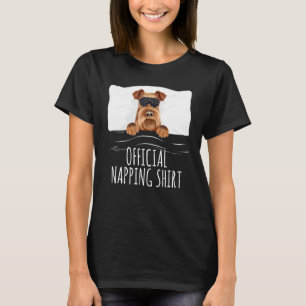 Camiseta Black Sleep Mask Irish Terrier Official Napping