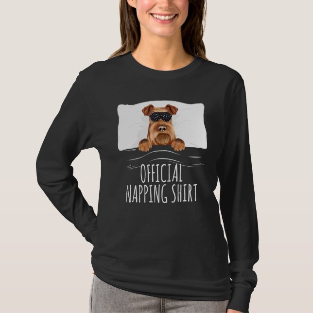 Camiseta Black Sleep Mask Irish Terrier Official Napping (Anverso)
