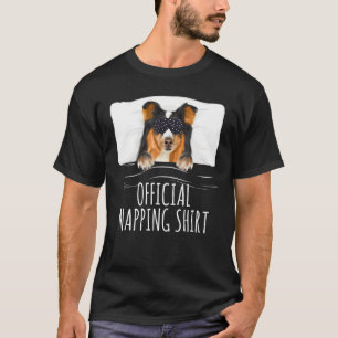 Camiseta Black Sleep Mask Shetland Sheepdog Official Nappin