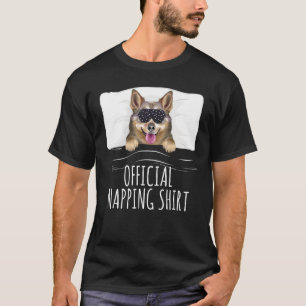 Camiseta Black Sleep Mask Sueco Vallhund Official Napping