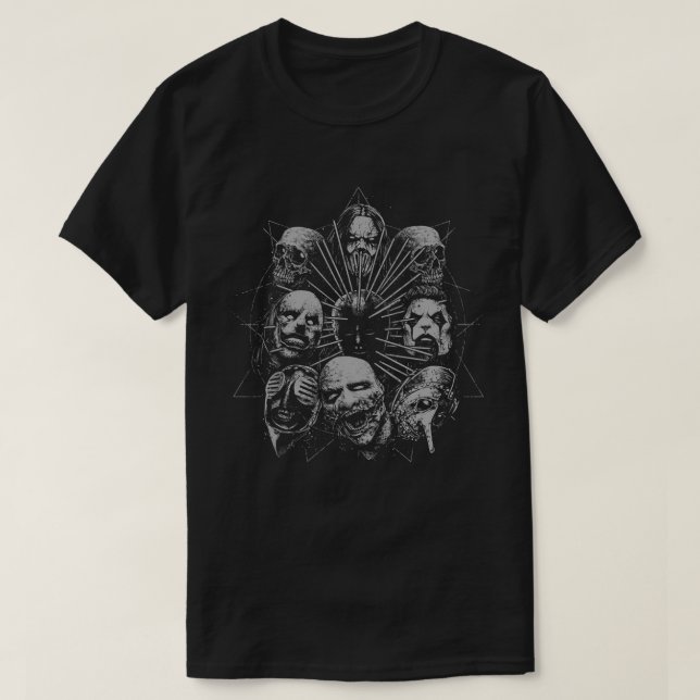 Camiseta Black Slipknot Band (Diseño del anverso)