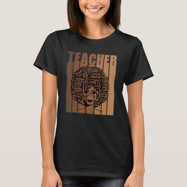 Camiseta Black Smart Teacher African American Black History (Anverso)