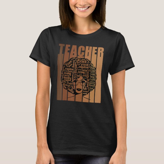 Camiseta Black Smart Teacher African American Black History (Anverso)
