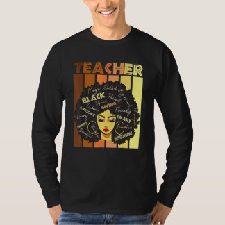 Camiseta Black Smart Teacher Afro Love Melanin African Amer