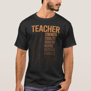 Camiseta Black Smart Teacher Afro Love Melanin African Amer