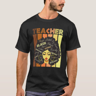 Camiseta Black Smart Teacher Afro Love Melanin African Amer