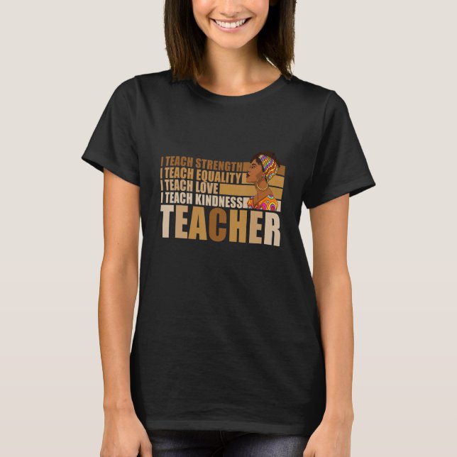 Camiseta Black Smart Teacher Afro Love Melanin African Amer (Anverso)