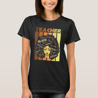 Camiseta Black Smart Teacher Afro Love Melanin African Amer