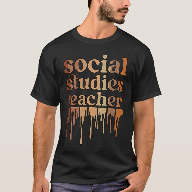 Camiseta Black Social Studies Teacher African American Mela (Anverso)