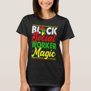 Camiseta Black Social Worker Magic Black History Mono Prou