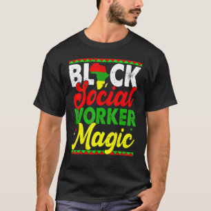 Camiseta Black Social Worker Magic Black History Mono Prou