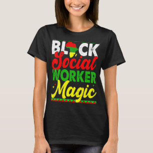 Camiseta Black Social Worker Magic Black History Mono Prou