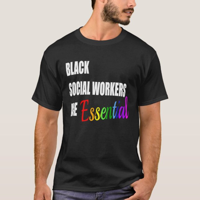 Camiseta Black Social Workers are Essential (Anverso)