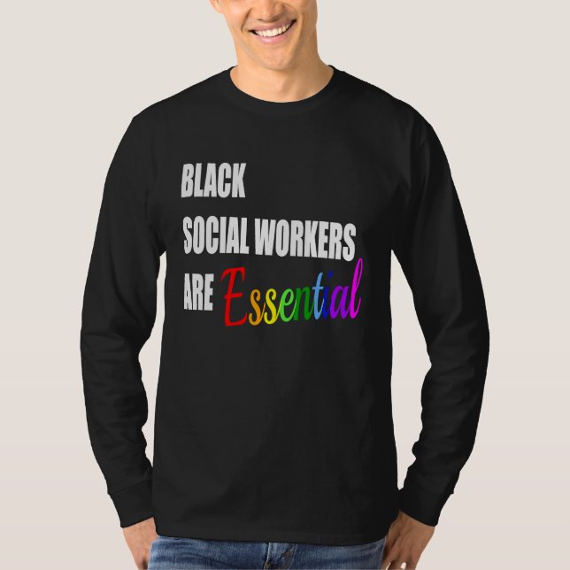 Camiseta Black Social Workers are Essential (Anverso)