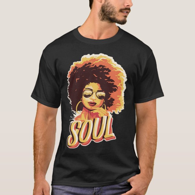 Camiseta Black Soul Queen Jazz Singing Musician Soul Artist (Anverso)