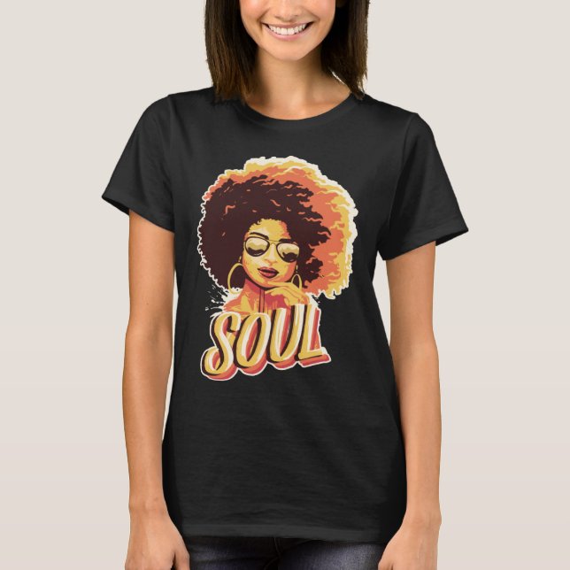 Camiseta Black Soul Queen Jazz Singing Musician Soul Artist (Anverso)