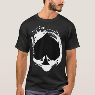 Camiseta Black Spade White Splatt Esquema de Guay Poker Pla