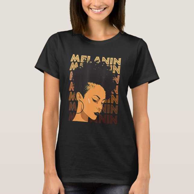 Camiseta Black Strong Girl Afro Love Melanin African Americ (Anverso)