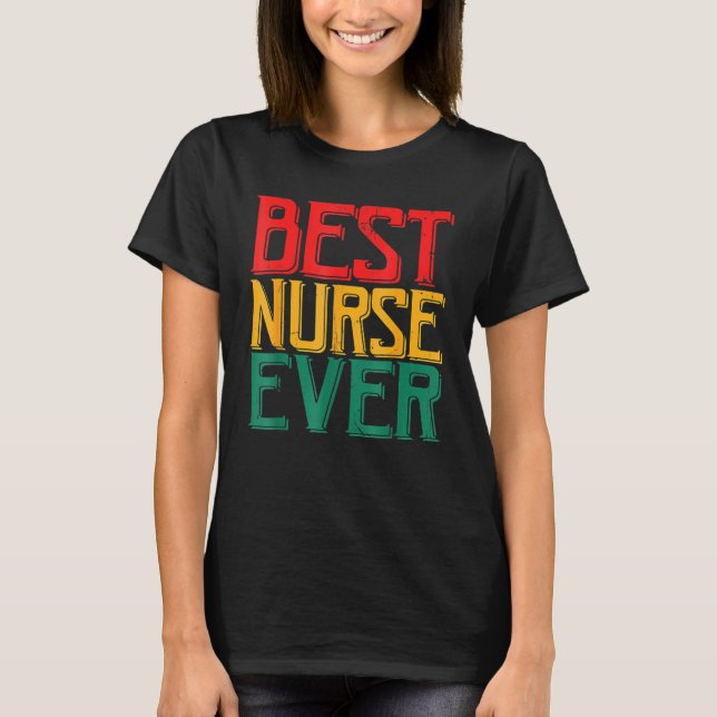 Camiseta Black Strong Nurse Afro Love Melanin African Ameri (Anverso)