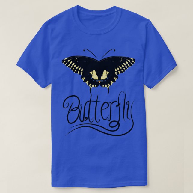 Camiseta Black Swallowtail Butterfly Design (Diseño del anverso)