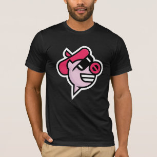 Camiseta Black T con el logo de Comedy Pigs