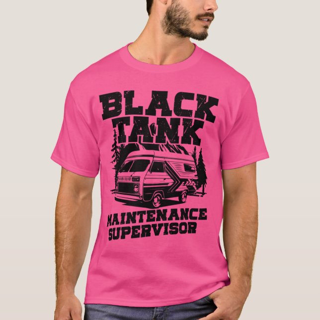Camiseta Black Tank Maintenance Supervisor Funny RV Dad Fat (Anverso)