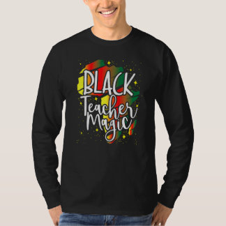 Camiseta Black Teacher Magic African History Month Great Fo