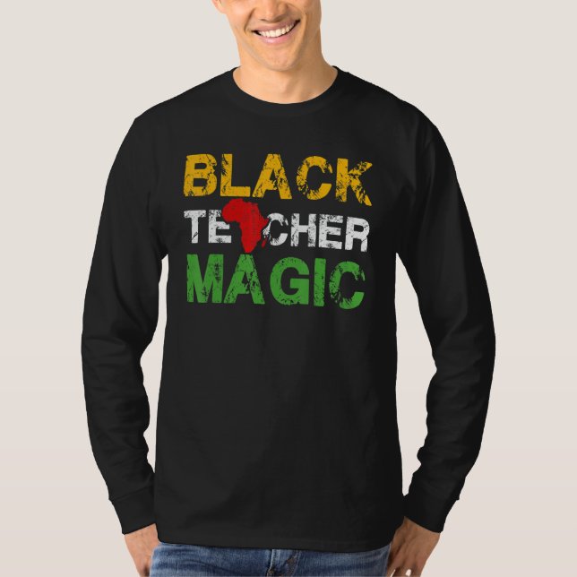Camiseta Black Teacher Magic Black History Month 2022 Afri (Anverso)