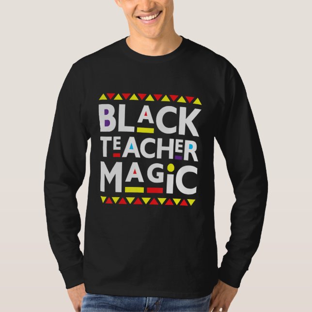 Camiseta Black Teacher Magic Black History Month 2022 Afric (Anverso)