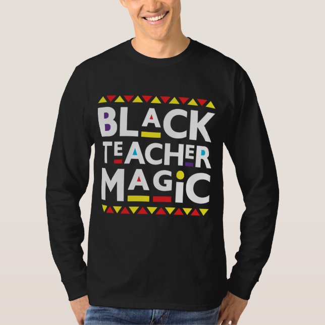 Camiseta Black Teacher Magic Black History Month 2022 Afric (Anverso)
