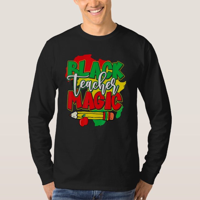 Camiseta Black Teacher Magic Black History Month African Am (Anverso)