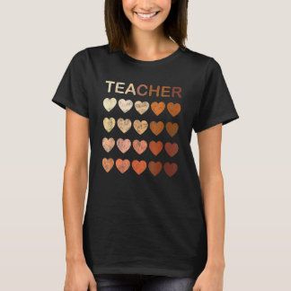 Camiseta Black Teacher Magic Melanin Hearts Black History M