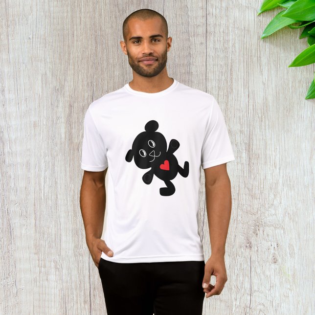 Camiseta Black Teddy Bear Love Mens Active (Subido por el creador)