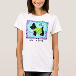 Camiseta Black Terrier Dog Turquoise Purple Scottie Love