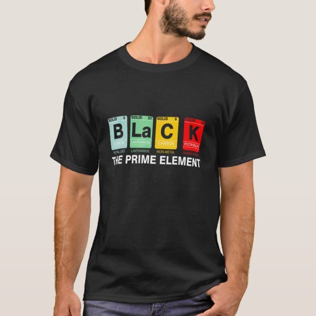 Camiseta Black the Prime Element Black History Month Americ (Anverso)