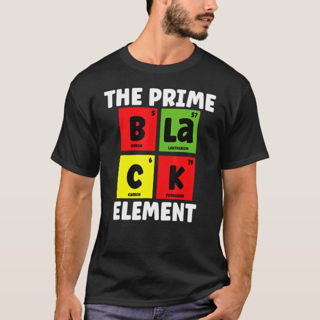 Camiseta Black The Prime Element Science Teacher Black Prid (Anverso)