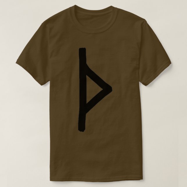 Camiseta Black Thurisaz Rune Pincel (Diseño del anverso)